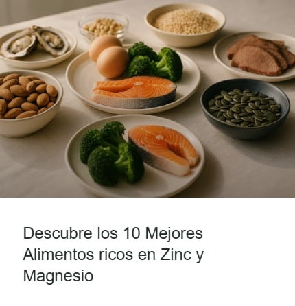 alimentos ricos en zinc y magnesio